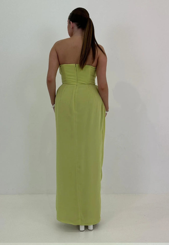 EX RENTAL House of CB Adrienne Dress Lime SZ XL EX RENTAL