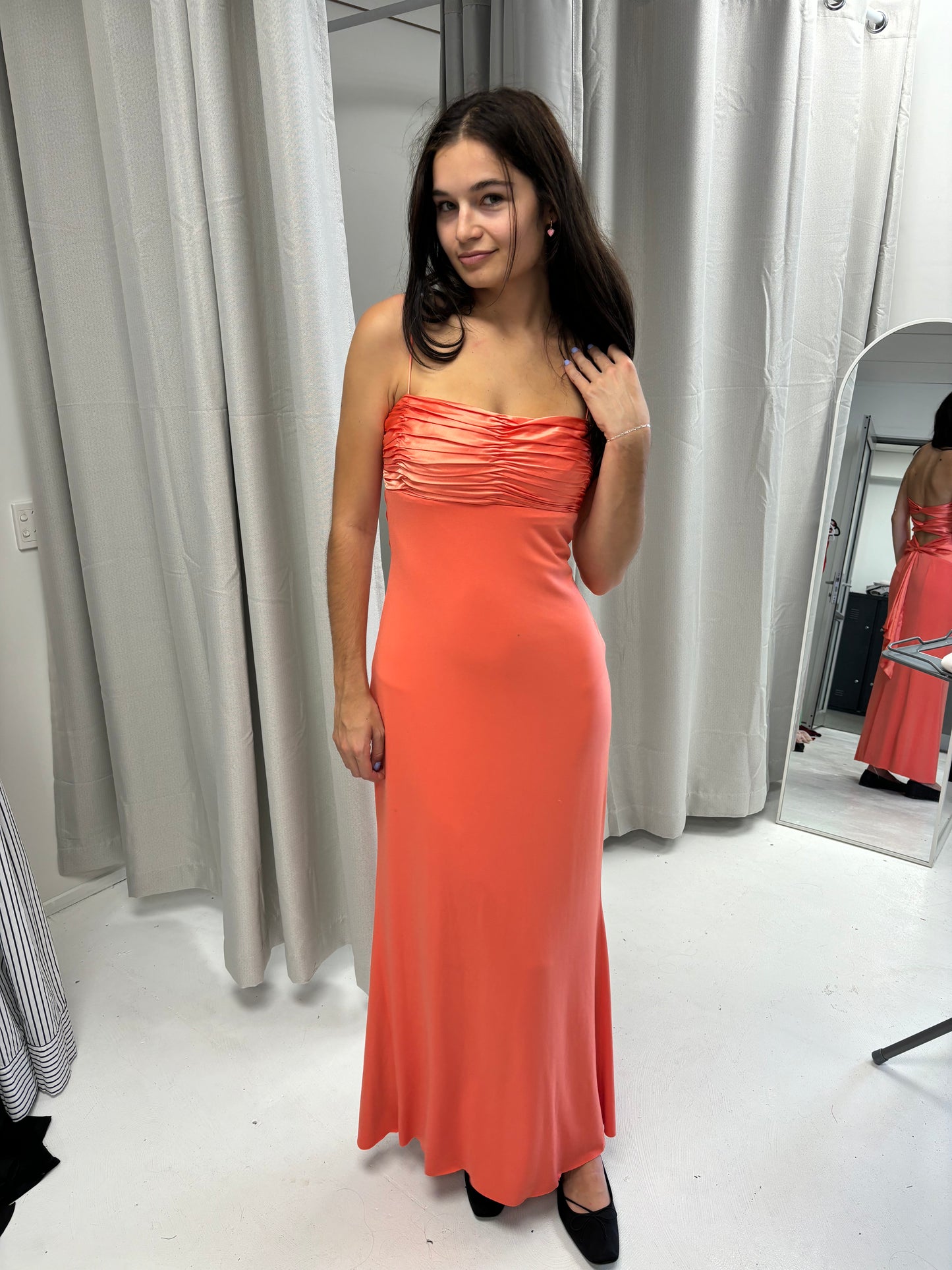 Runaway Vintage Coral slip dress Sz 10