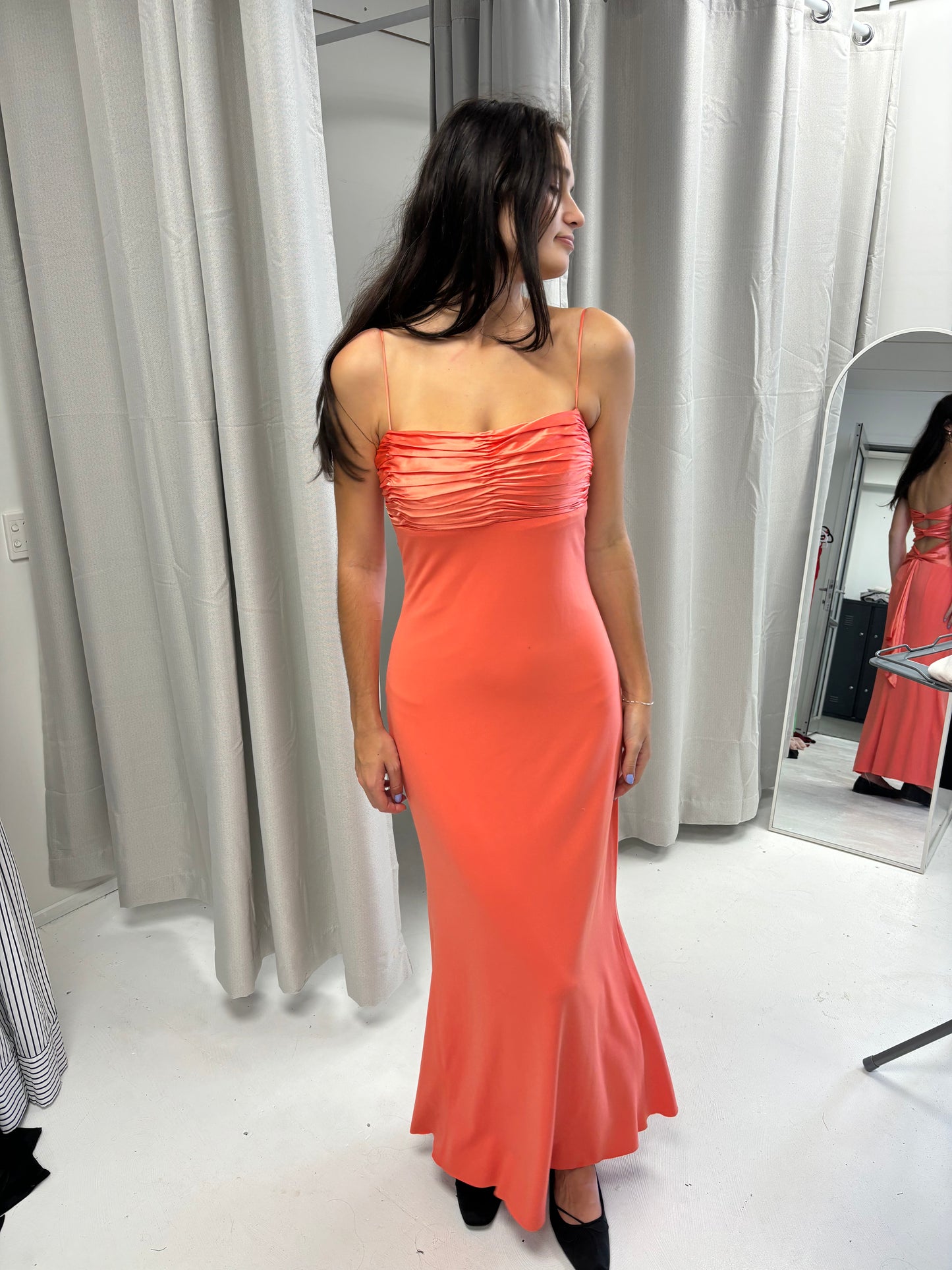 Runaway Vintage Coral slip dress Sz 10
