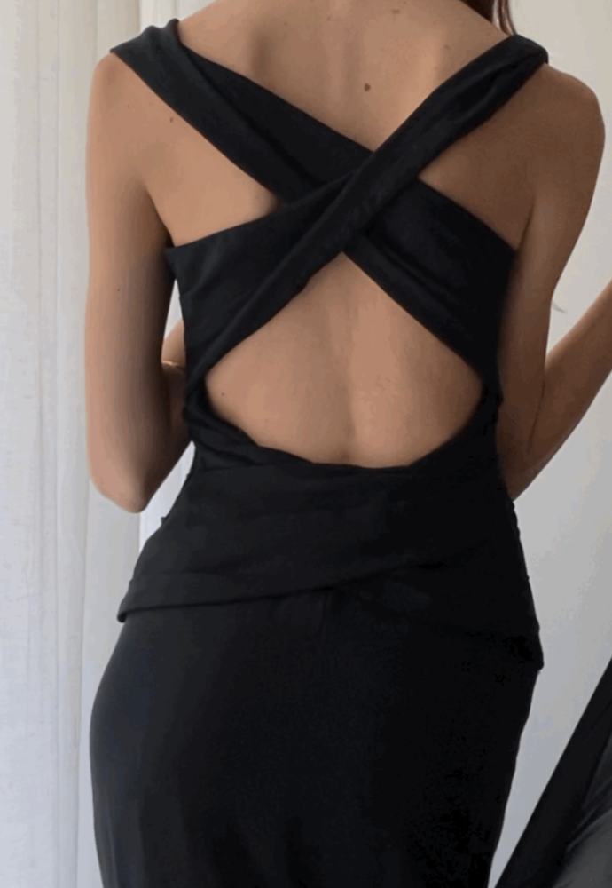 Runaway Vintage Black Dress Sz 8-10