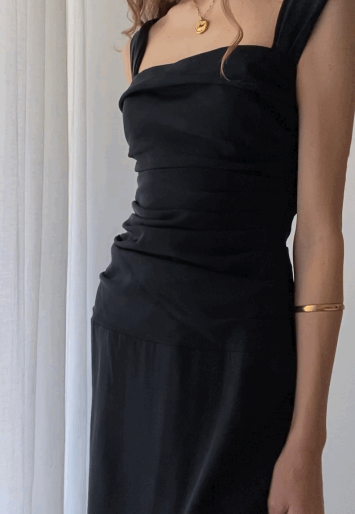 Runaway Vintage Black Dress Sz 8-10