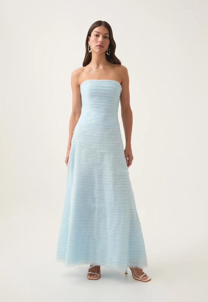 Aje Soundscape Dress Sea Breeze Blue Sz 6