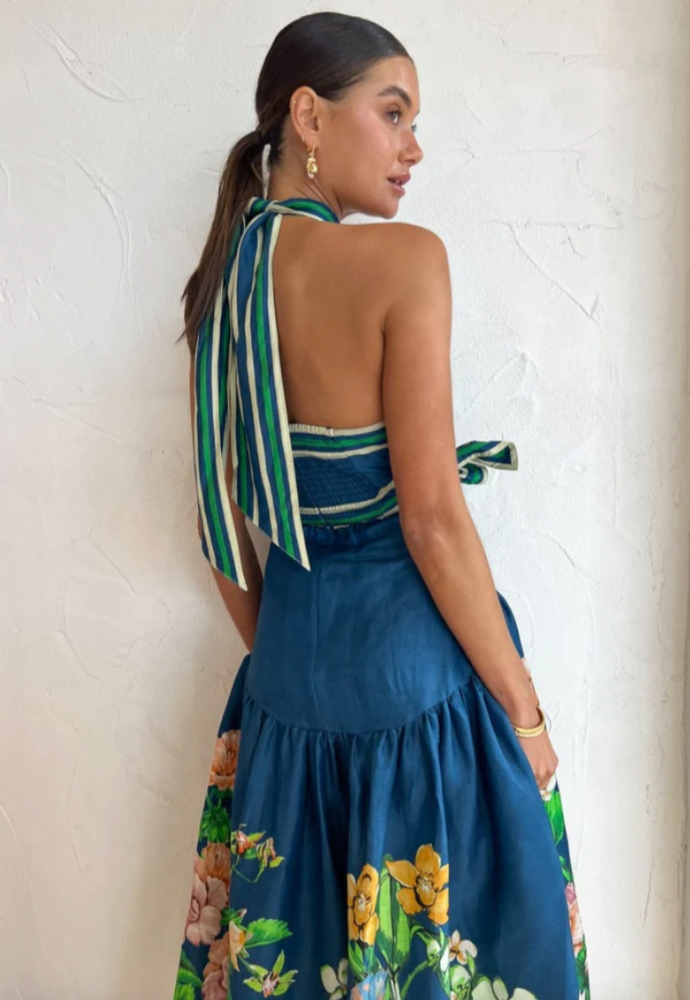 EX RENTAL Alemais Lyla Halter Dress Sz 8