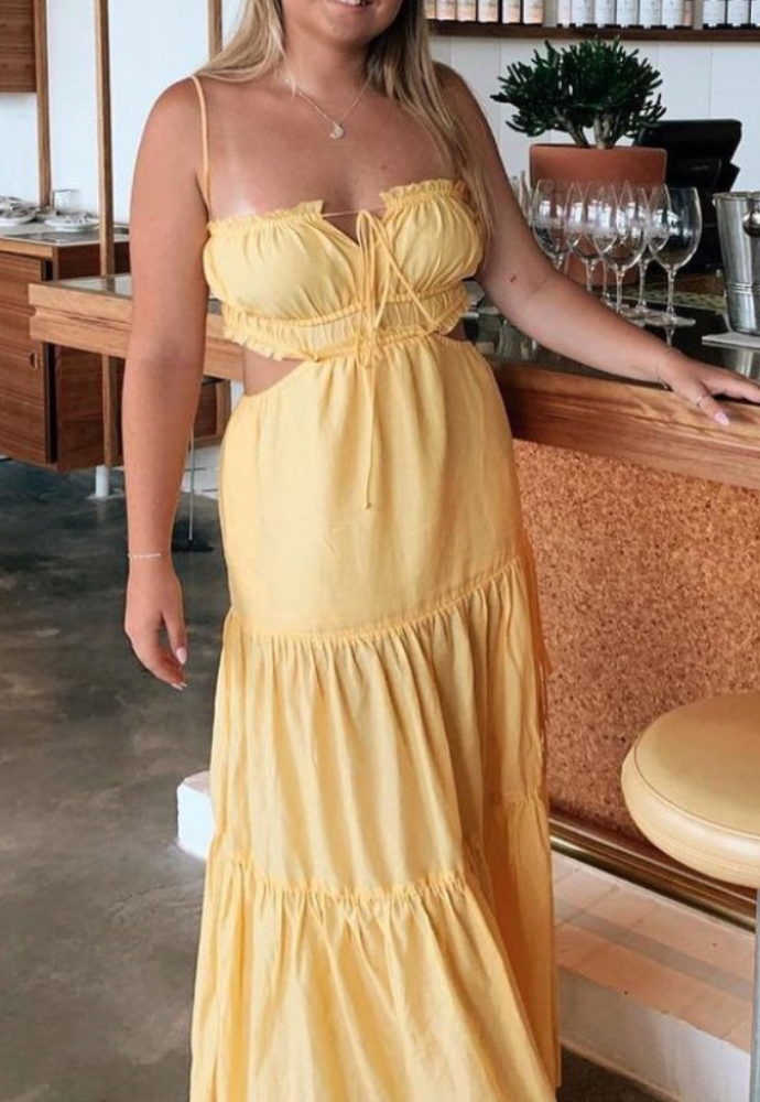 Bec and Bridge Alexandra Dress Yellow Sz 12