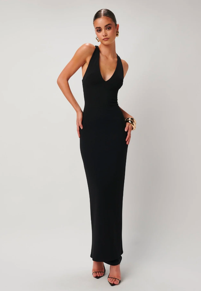 Effie Kats Eiza Gown Black Sz 8