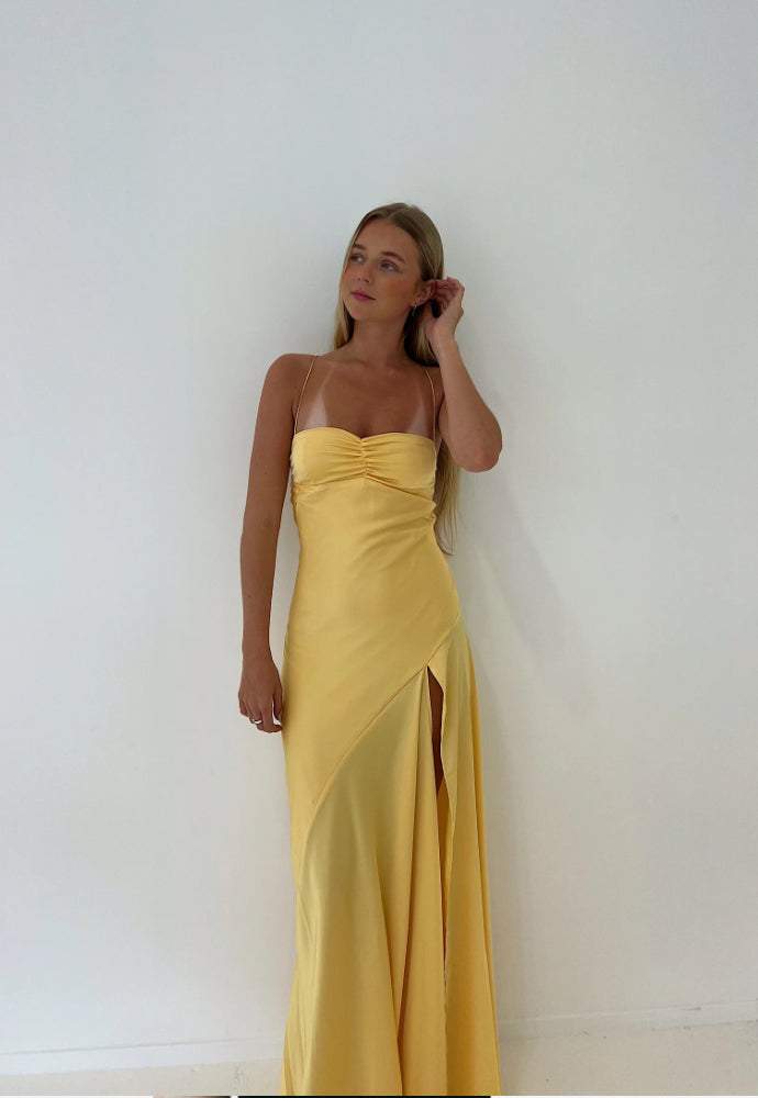HNTR the label Gaia Gown Golden Sun Sz S