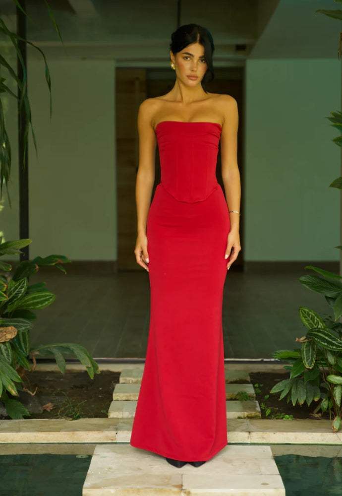 HNTR Louie Gown (Set) Wine Sz S