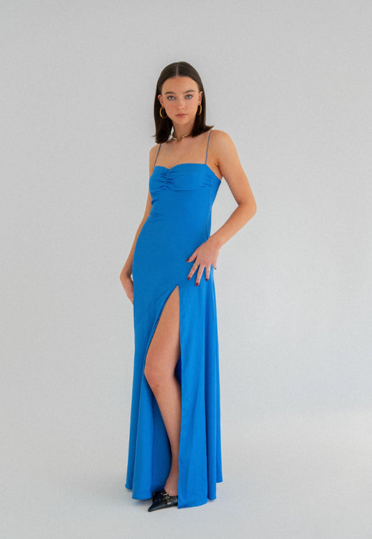 HNTR the Label Gaia Gown Azul Dress Sz S