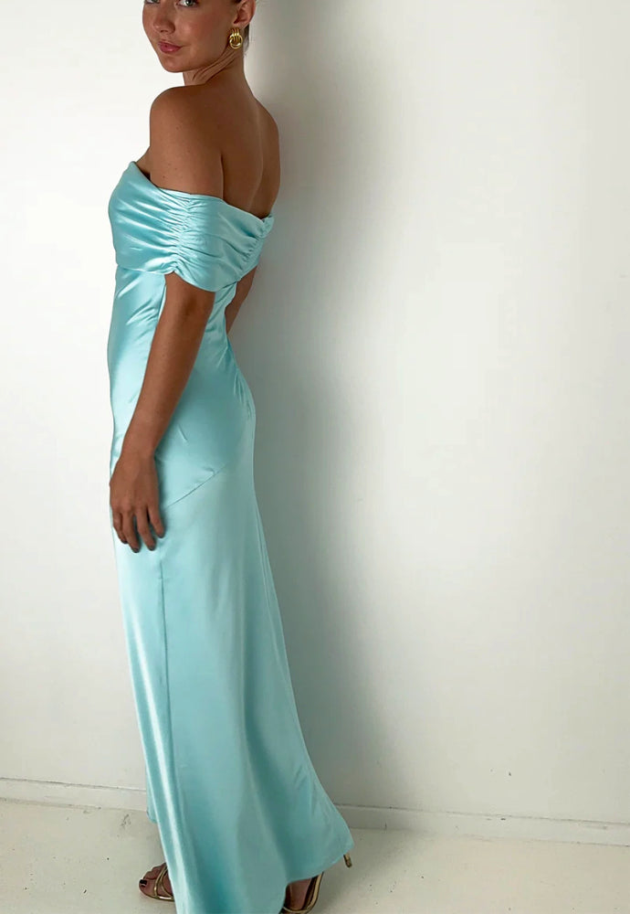 HNTR The Label Kayla Gown Aqua Sz S