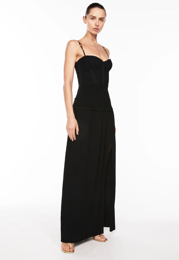 Manning Cartell Double Time Pleated Dress Sz 6 Black