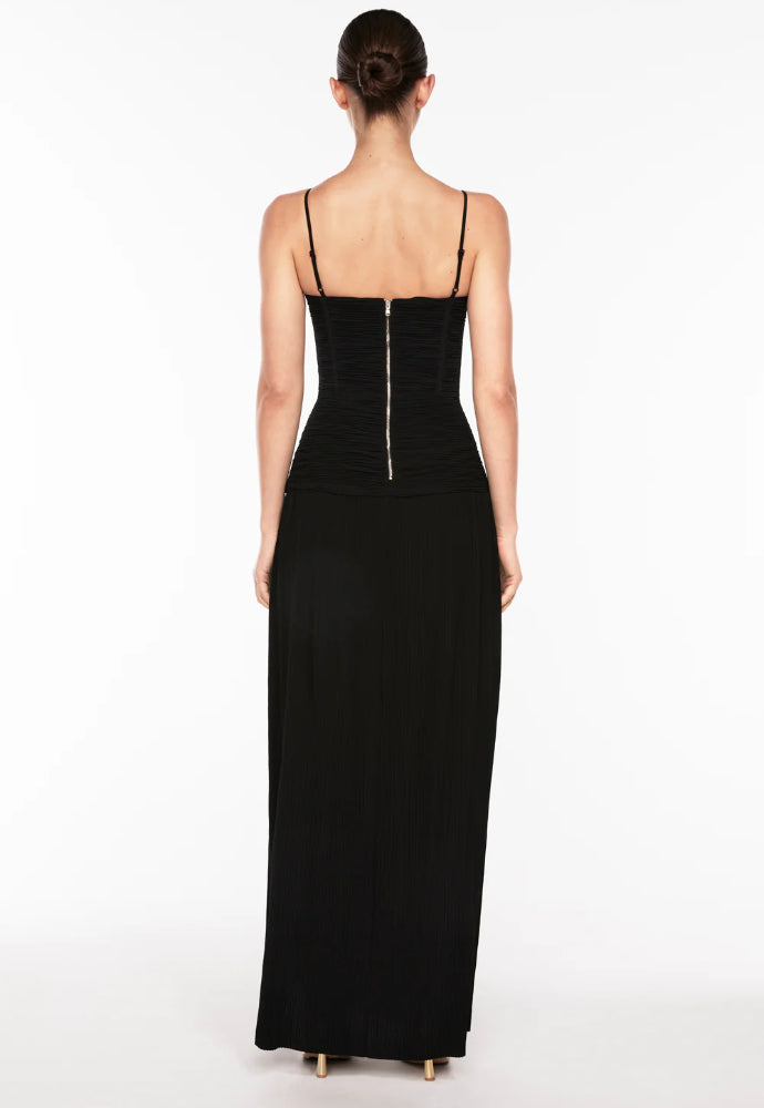 Manning Cartell Double Time Pleated Dress Sz 6 Black
