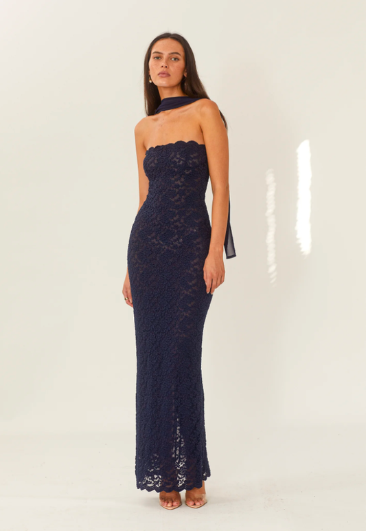 Arcina Ori Meredith Dress Sz 6 Navy