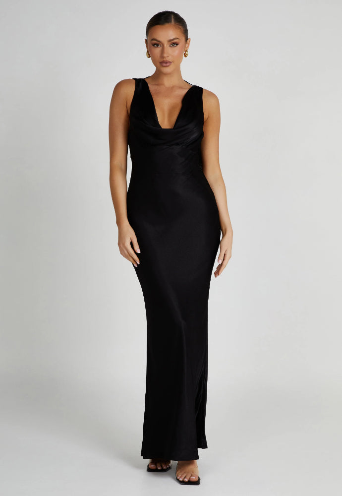 black dress meshki Black Tie Wedding Guest Dresses