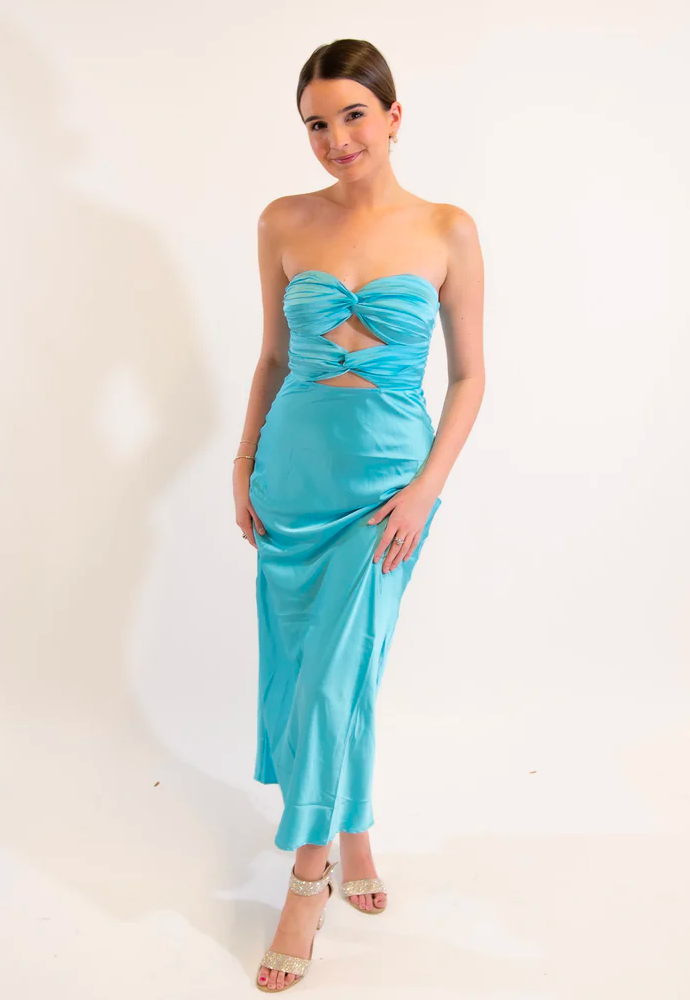 Runaway Mich Dress Aqua Sz XS/S/M/L