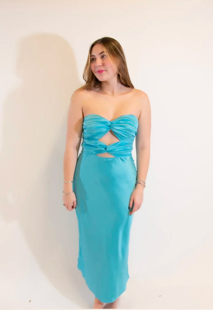Runaway Mich Dress Aqua Sz XS/S/M/L