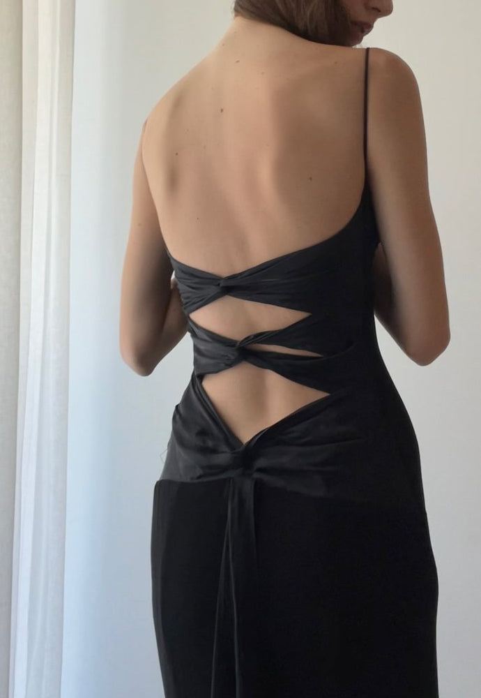 Runaway Vintage black slip dress Sz 8