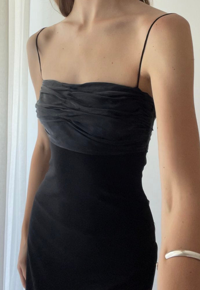 Runaway Vintage black slip dress Sz 8