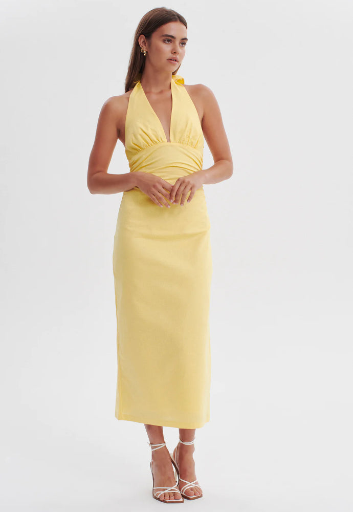 Ownley Kara Dress Yellow Sz 8