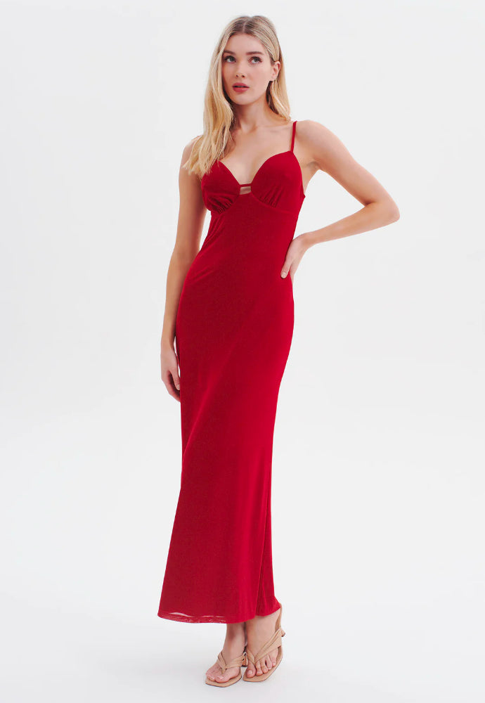 Ownley One Love Slip Dress Crimson Sz 8