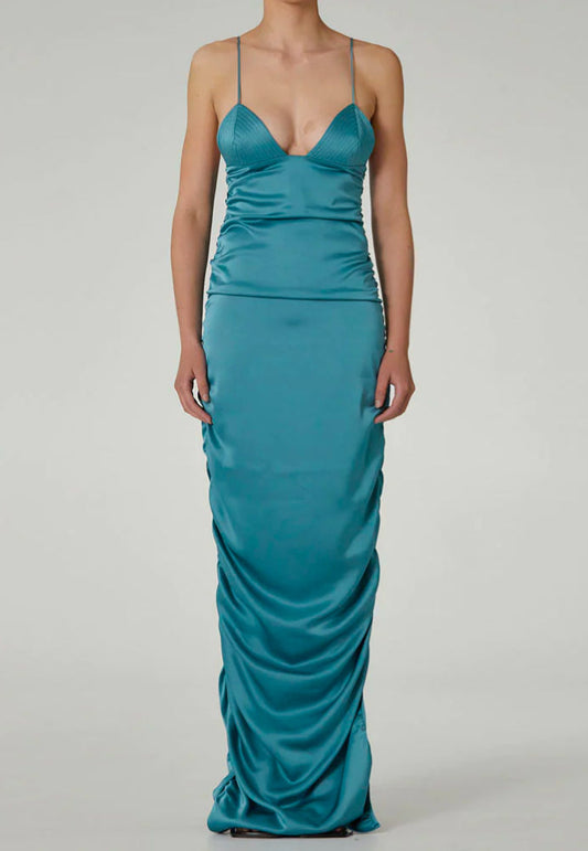 Paris Georgia Fred Dress Blue Sz 10 - Dress Rental NZ