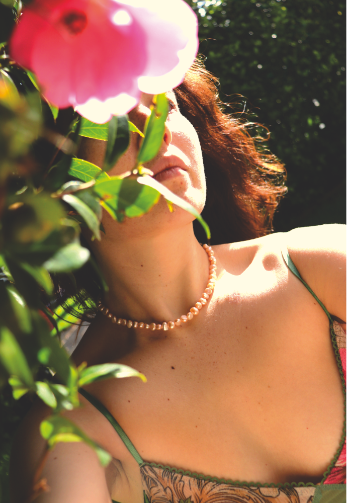 Pearl Necklace 16 inch - Pink
