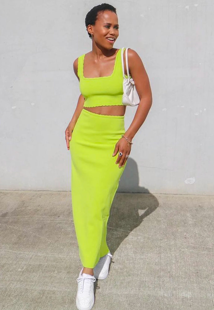 Ruby Ima Set Lime Sz 8/10 - Dress Rental NZ
