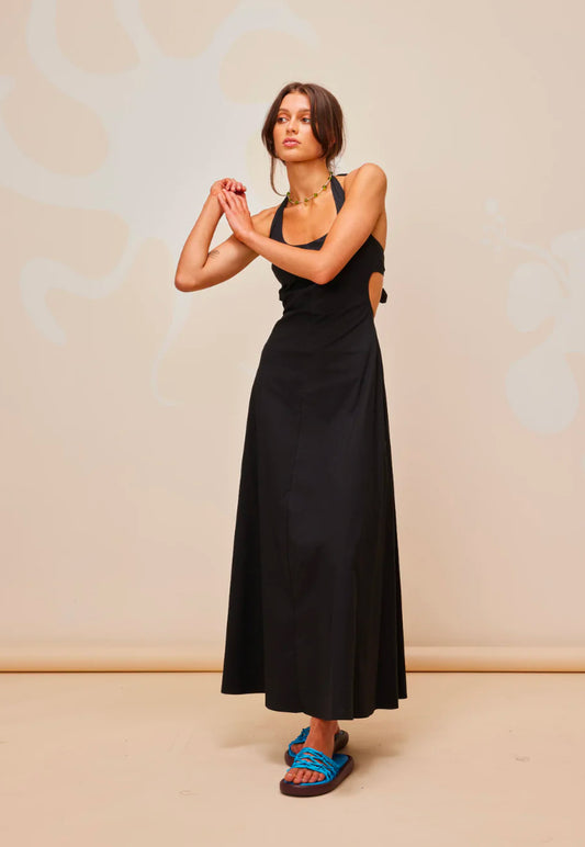 Ruby Jules Midi Dress Black Sz 8