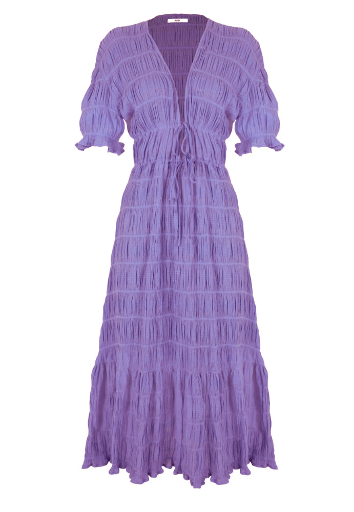 Ruby Mirella V-neck Dress Grape Sz 8 - Dress Rental NZ