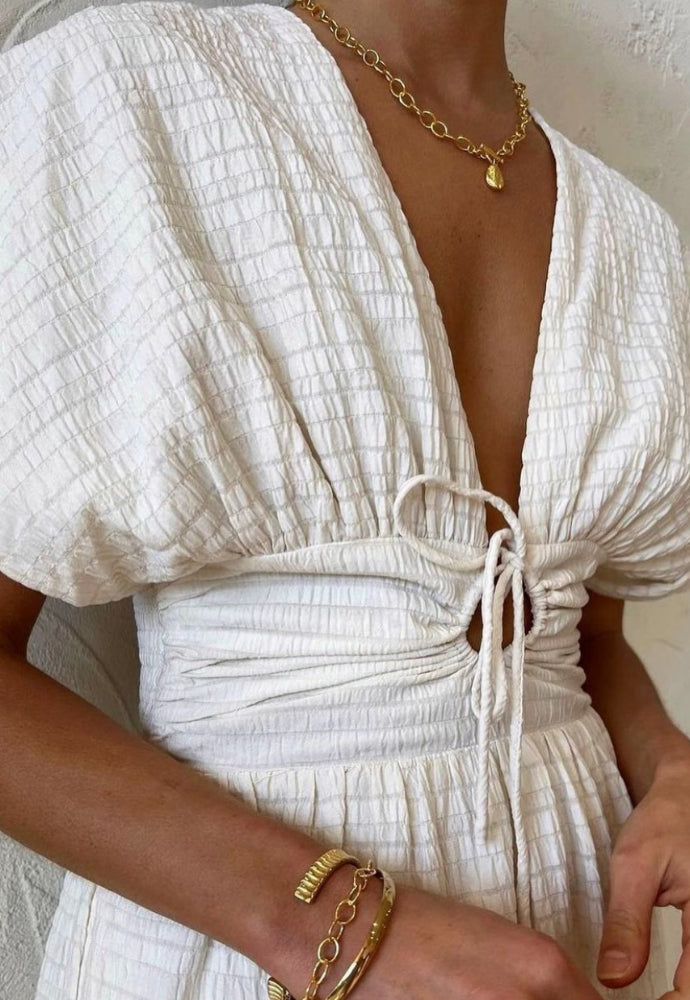 Sovere Lucid Midi Dress Sz 10 White
