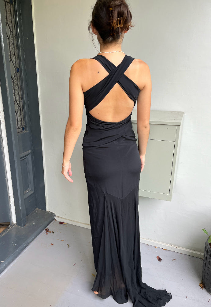 Runaway Vintage Black Dress Sz 8-10