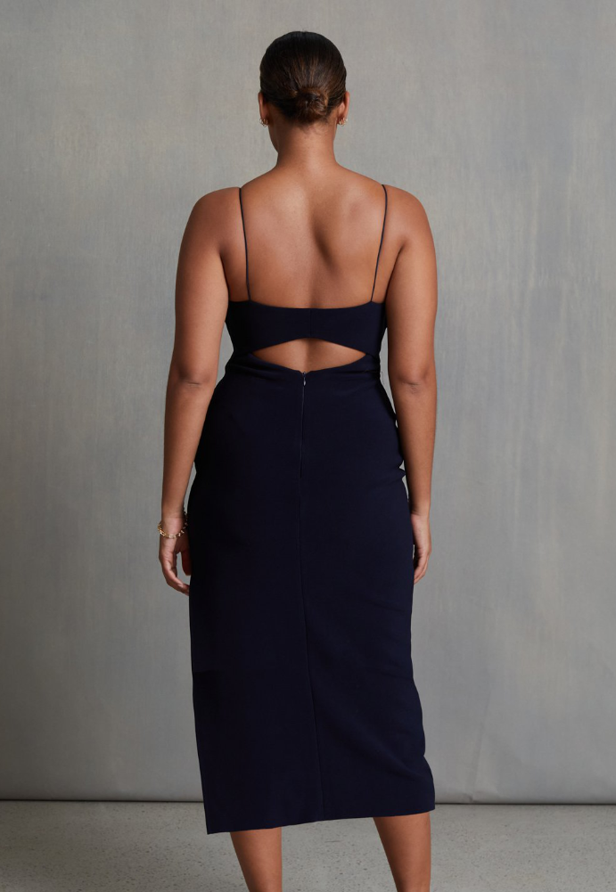 Bec and Bridge Emerald Avenue Midi dress Black Sz 14 - Dress Rental NZ
