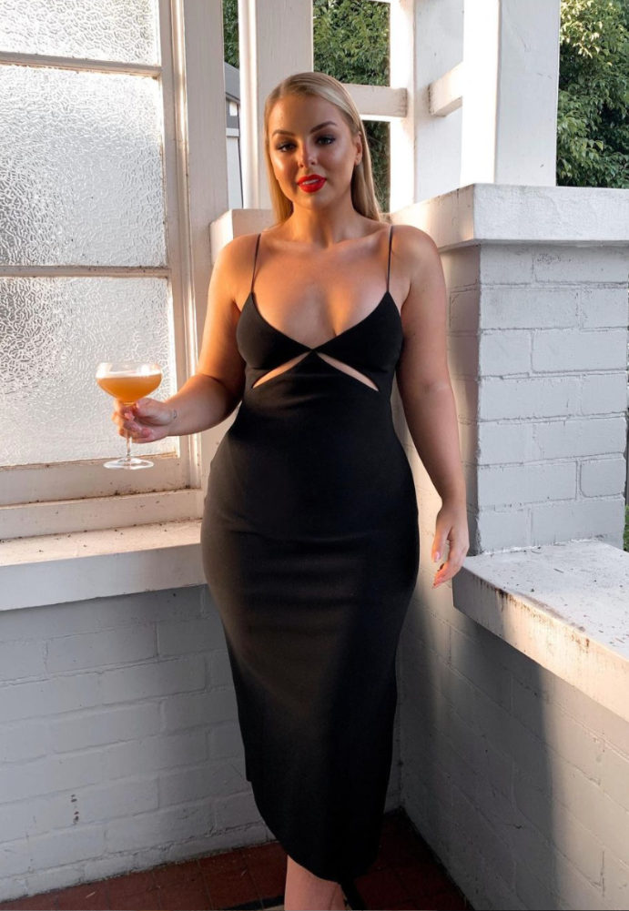Bec and Bridge Emerald Avenue Midi dress Black Sz 14 Dress Rental NZ