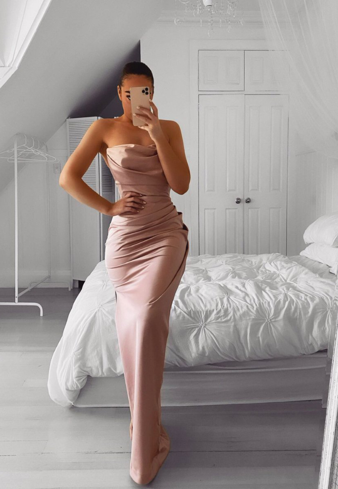 House of CB Adrienne Gown Blush Sz 8 - Dress Rental NZ