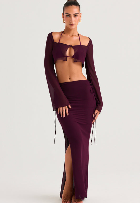 House of CB Marseille Set Sz 10 Prune - Dress Rental NZ