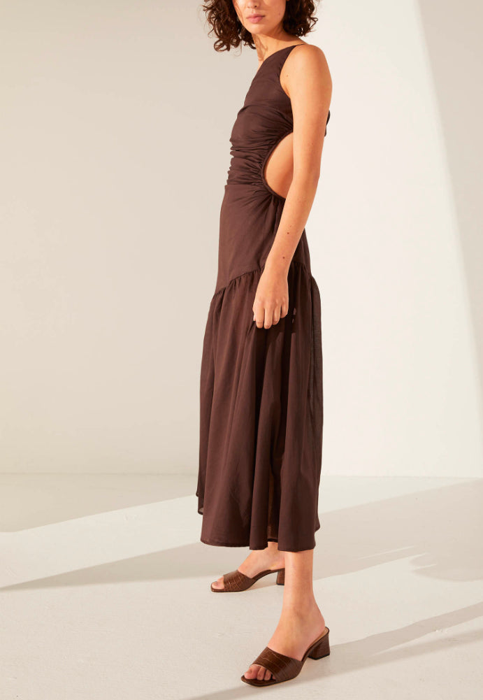 Ruby Bettina Dress Brown Sz 8 - Dress Rental NZ