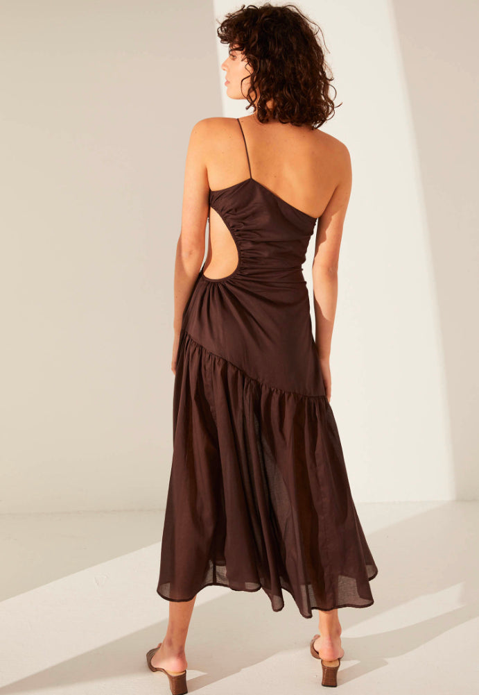 Ruby Bettina Dress Brown Sz 8 - Dress Rental NZ