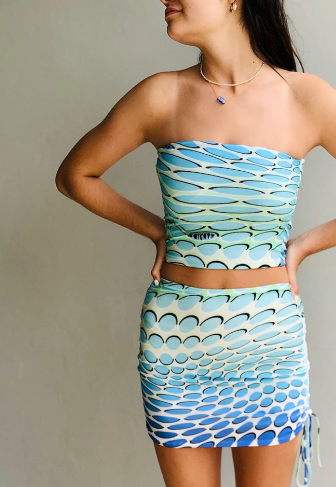 OMighty Blue Warp Set Sz S - Dress Rental NZ