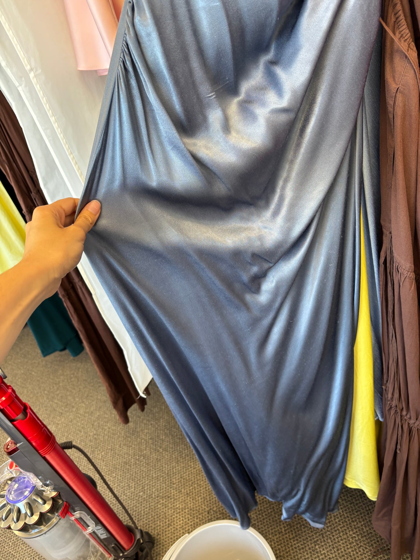 EX RENTAL Shona Joy La Lune Dress Blue Smoke Sz 14