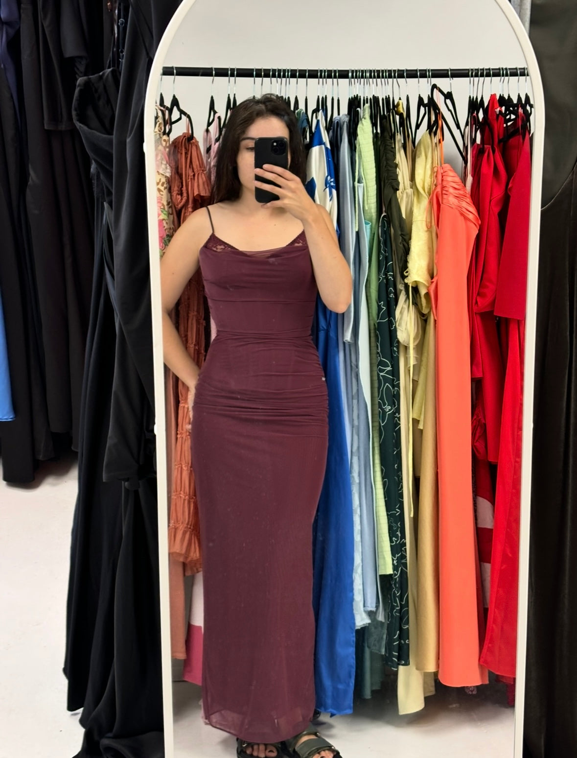 House of CB Katarina Dress Sz XS Wine