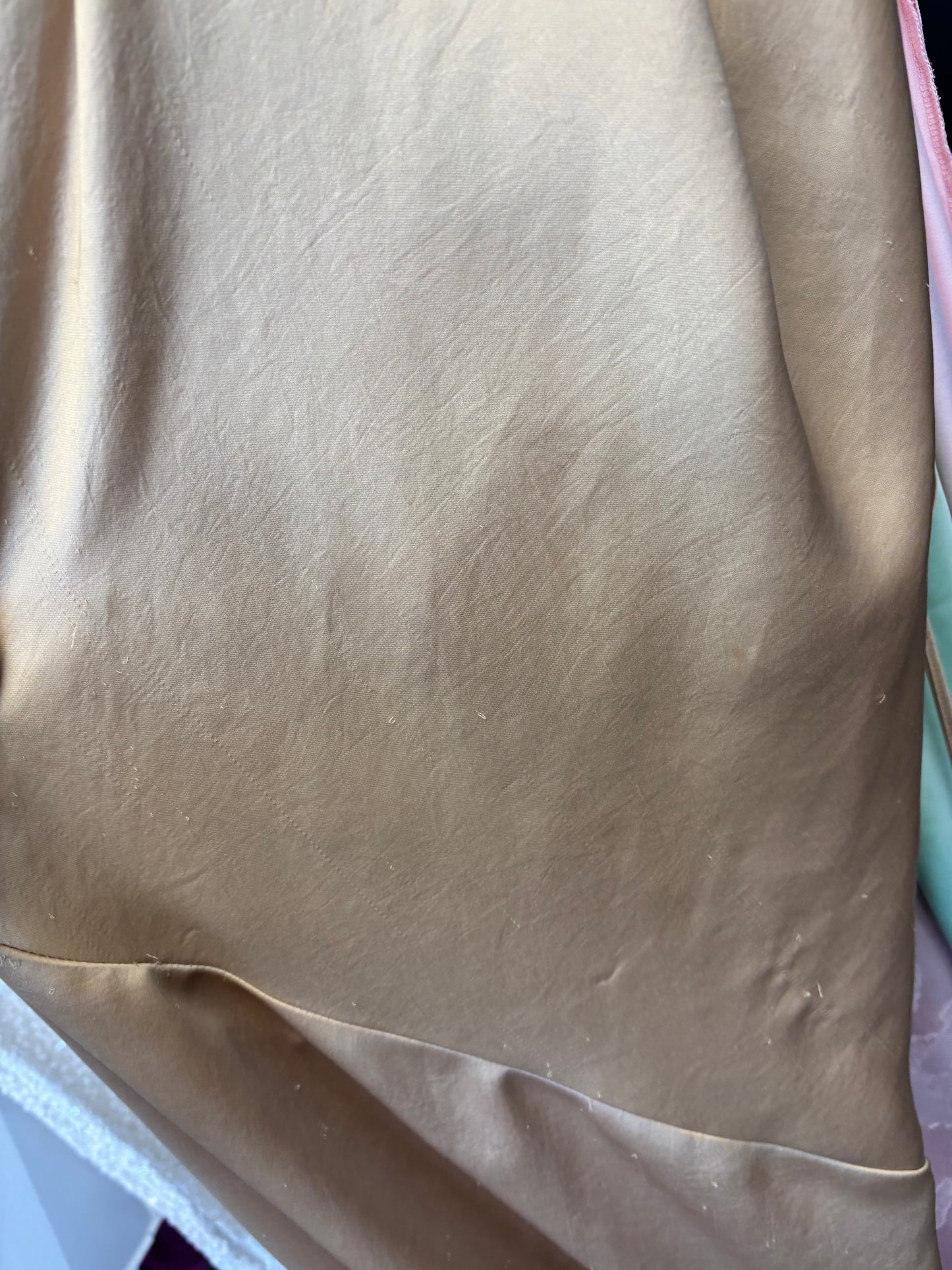 EX RENTAL Arcina Ori Daniella Halter Dress Light Gold Sz 6