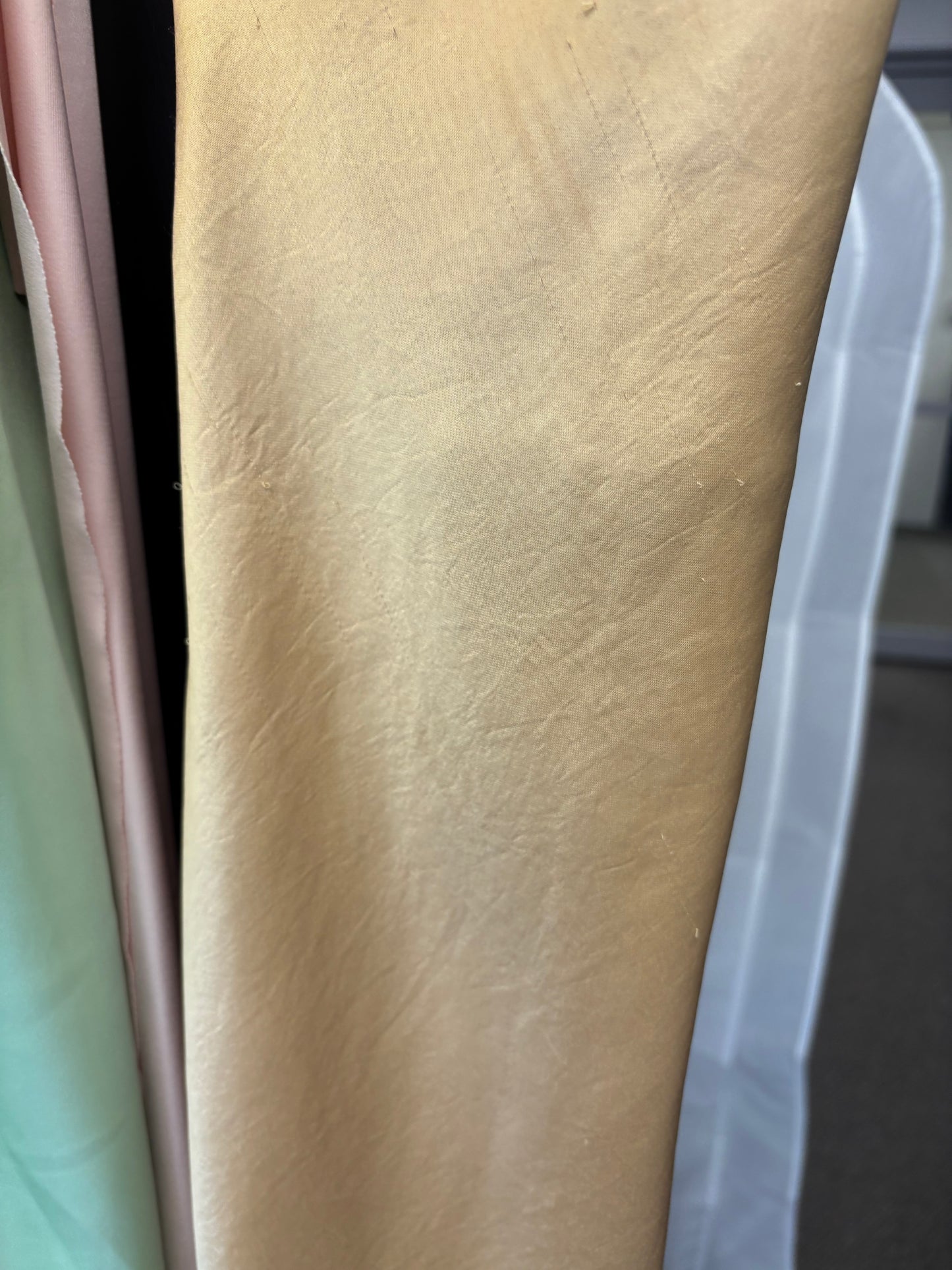 EX RENTAL Arcina Ori Daniella Halter Dress Light Gold Sz 6