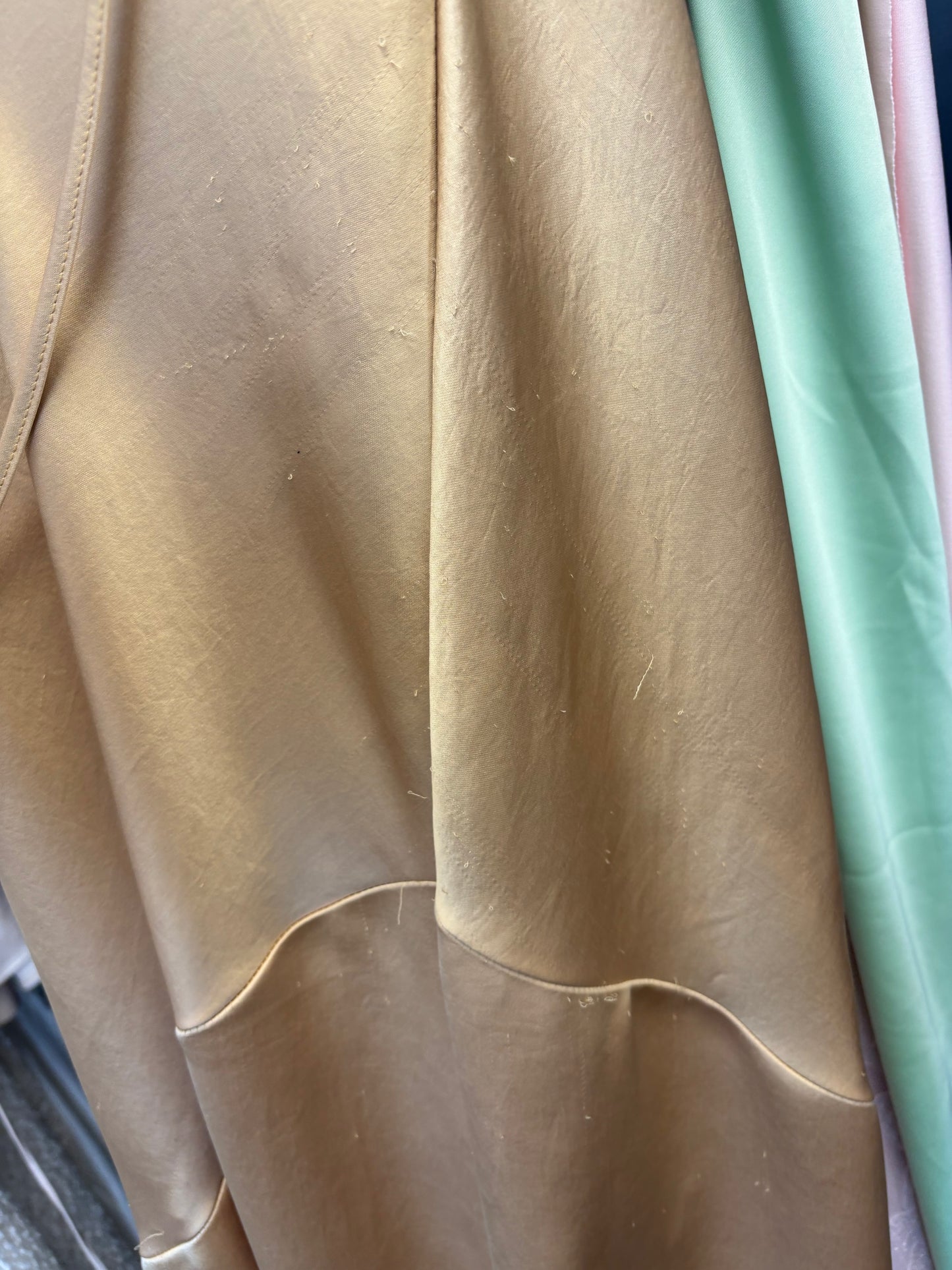 EX RENTAL Arcina Ori Daniella Halter Dress Light Gold Sz 6