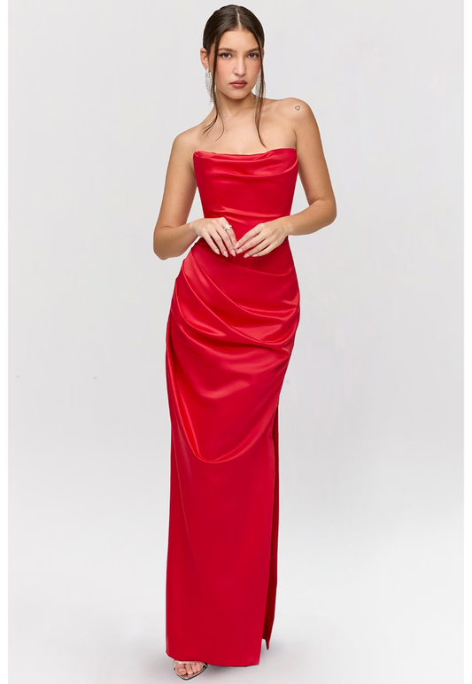House of CB Adrienne Dress Red Sz XS