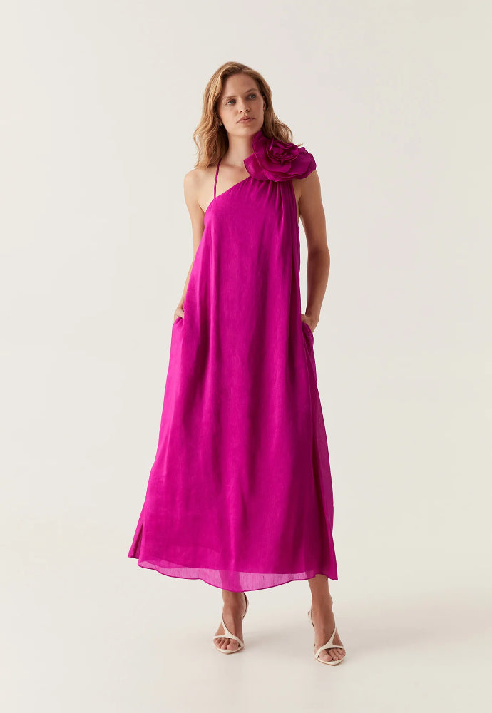 Aje Quintessa Dress Sz 12 Magenta