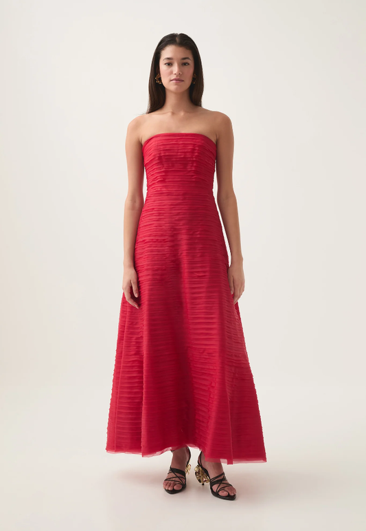 Aje Soundscape Dress Red Sz 8