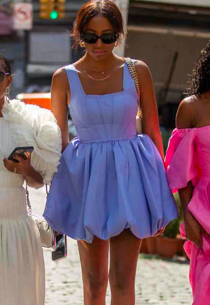 Aje Suzette Bubble Mini Dress Lavender Sz 8