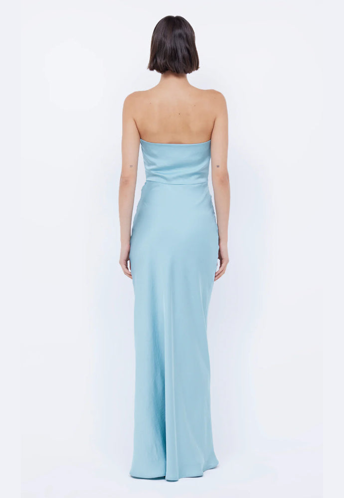 Bec and Bridge Emilia Strapless Dress Sz 6 Duck Egg Blue