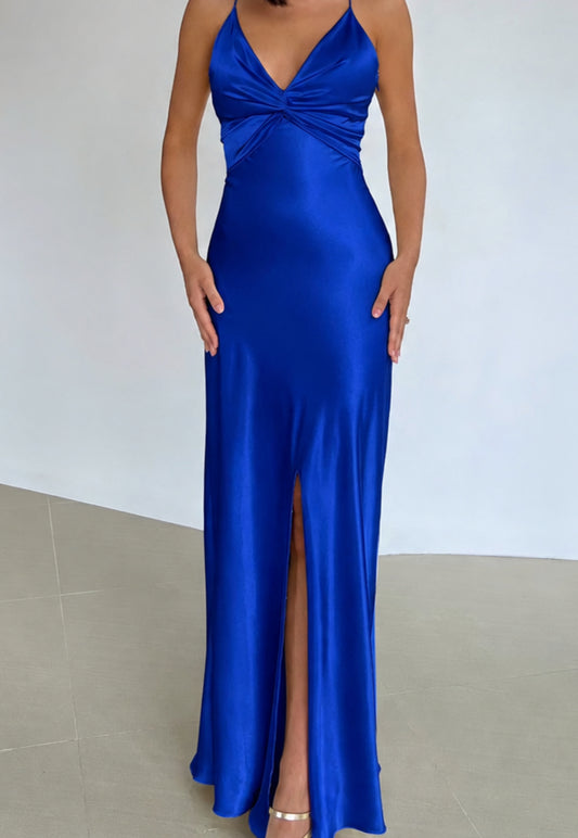 Ruth Tarvydas Enchantress Blue Slip Dress Sz 6