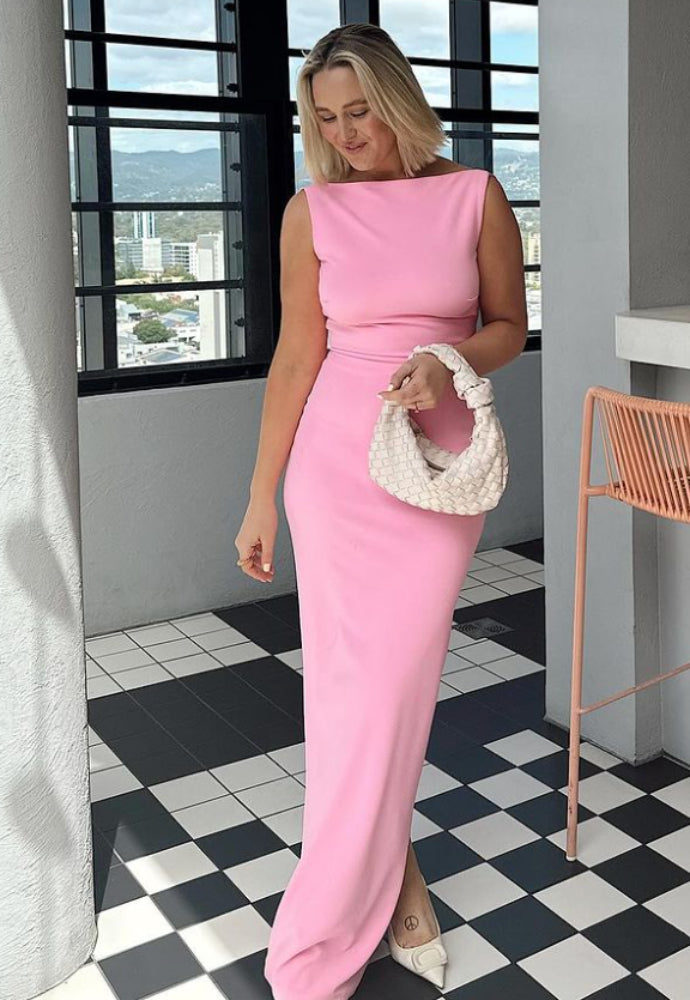 Effie Kats Verona Gown Pink Sz M