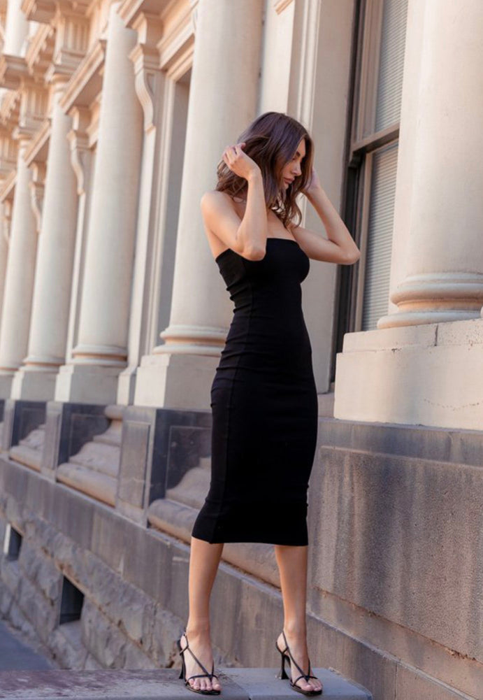Henne tube dress black Sz XS - Dress Rental NZ